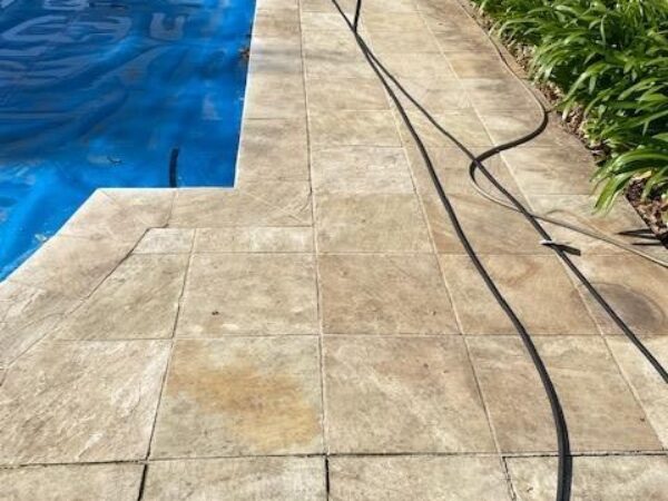 Outdoor Natural Stone Tiles Cleaning and Sealing Job